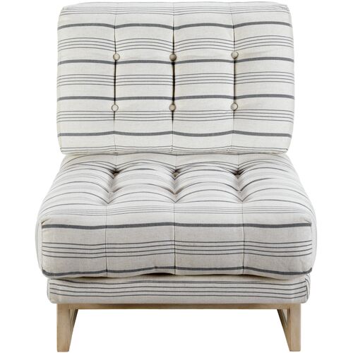 Larcy Stripe Accent Chair, Off-White/Charcoal 6 Larcy Stripe Accent Chair, Off-White/Charcoal