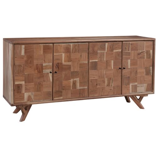 Kristen 4-Door Patchwork Server, Natural 3 Kristen 4-Door Patchwork Server, Natural