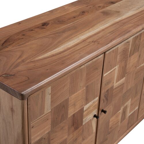 Kristen 4-Door Patchwork Server, Natural 5 Kristen 4-Door Patchwork Server, Natural