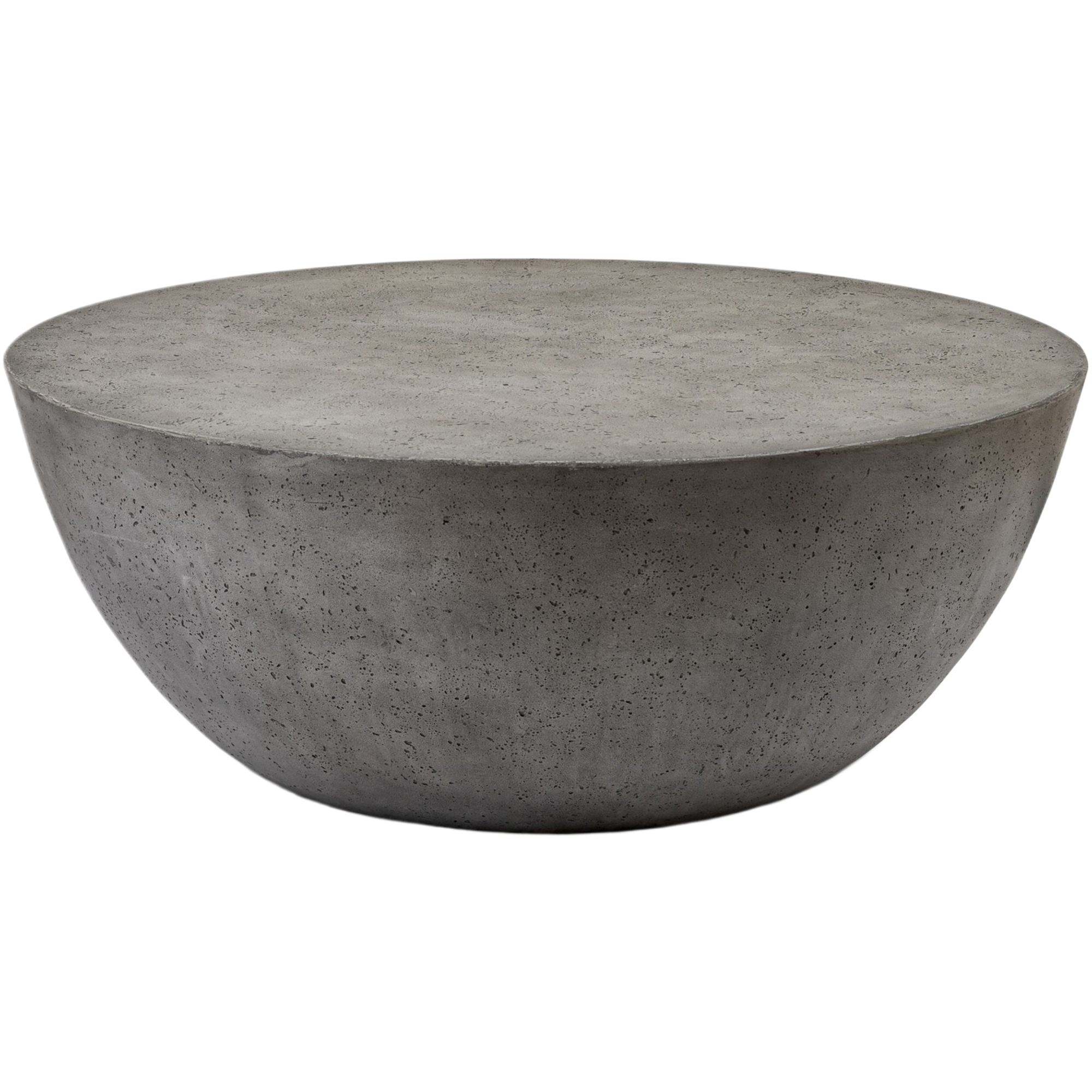 Solarae Outdoor Round Coffee Table, Aged Smoke Concrete 1 Solarae Outdoor Round Coffee Table, Aged Smoke Concrete
