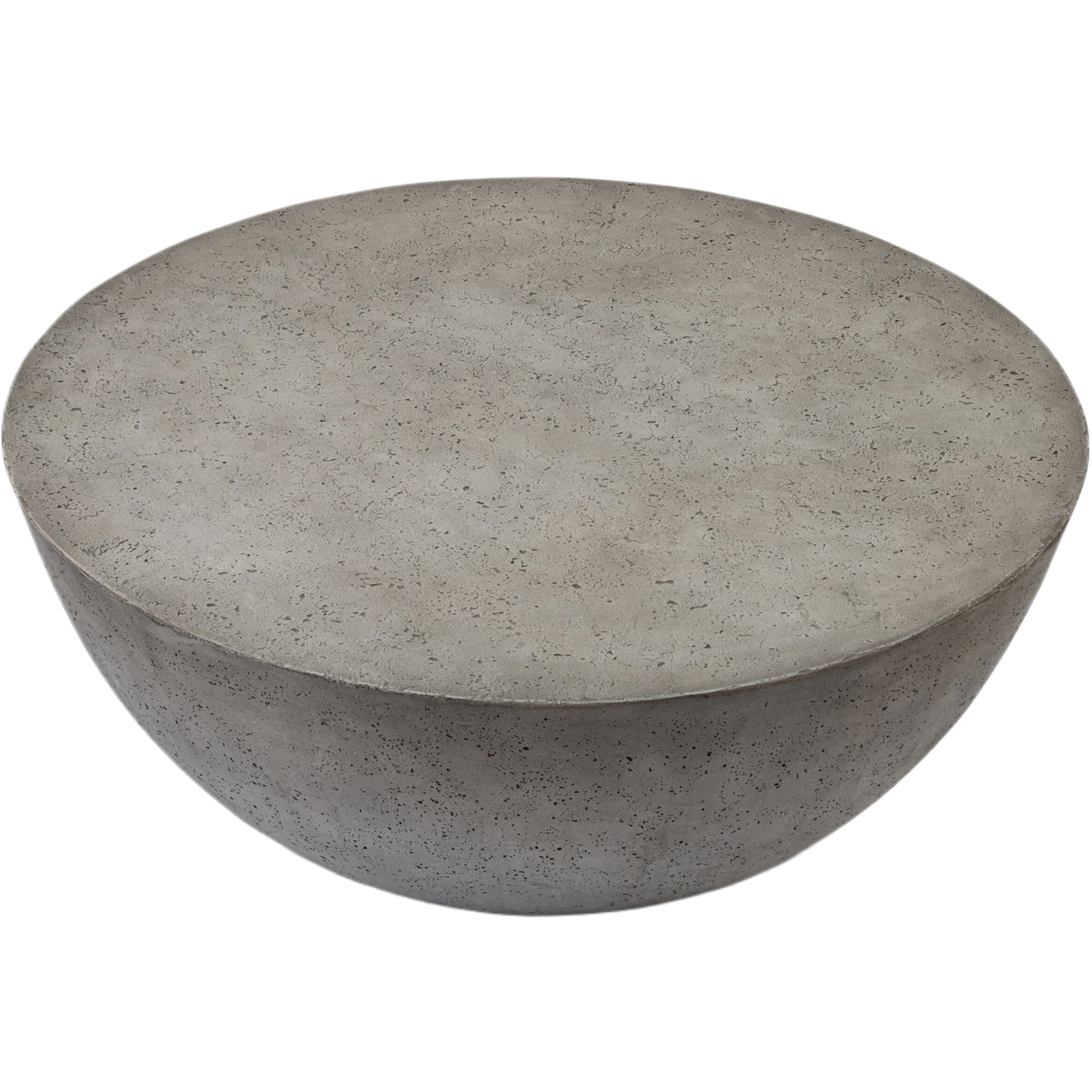 Solarae Outdoor Round Coffee Table, Aged Smoke Concrete 4 Solarae Outdoor Round Coffee Table, Aged Smoke Concrete