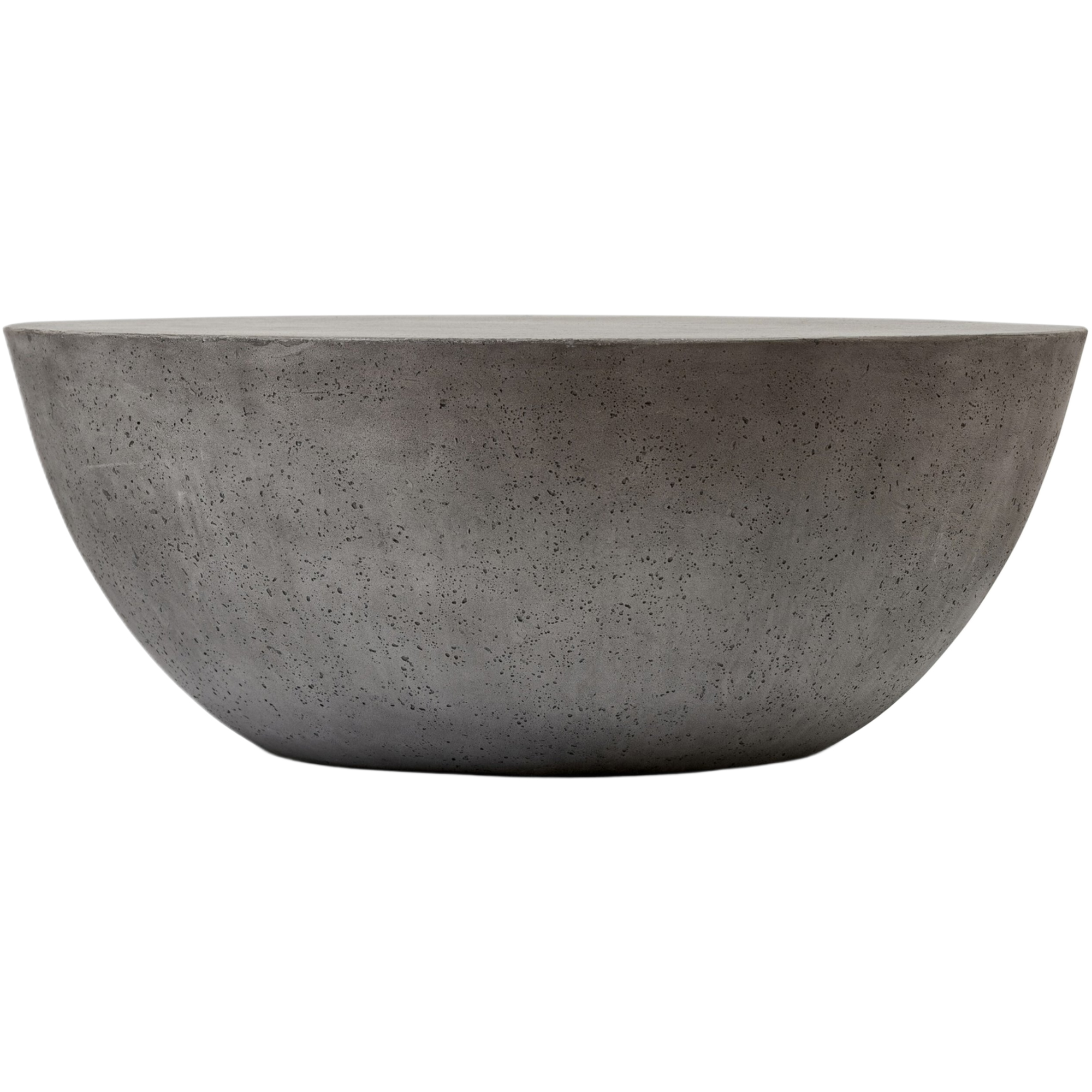 Solarae Outdoor Round Coffee Table, Aged Smoke Concrete 5 Solarae Outdoor Round Coffee Table, Aged Smoke Concrete