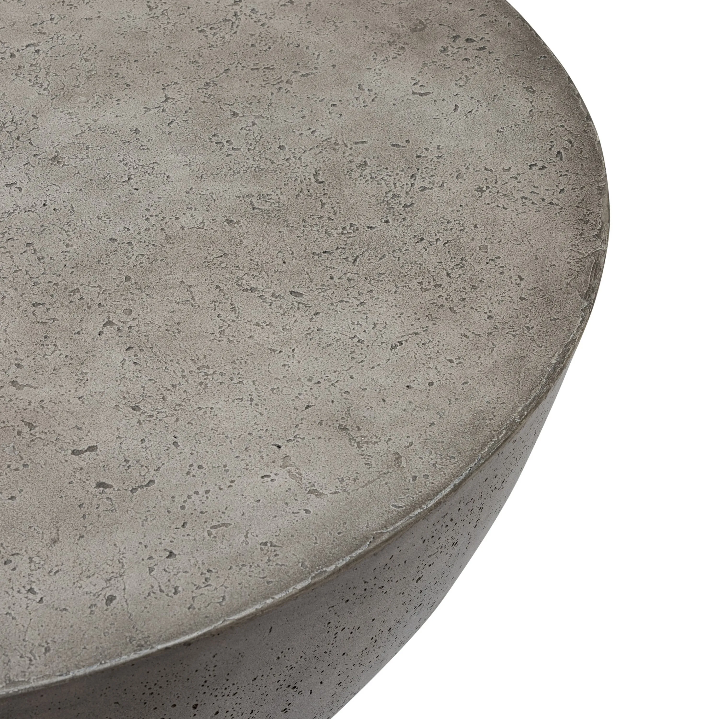 Solarae Outdoor Round Coffee Table, Aged Smoke Concrete 9 Solarae Outdoor Round Coffee Table, Aged Smoke Concrete