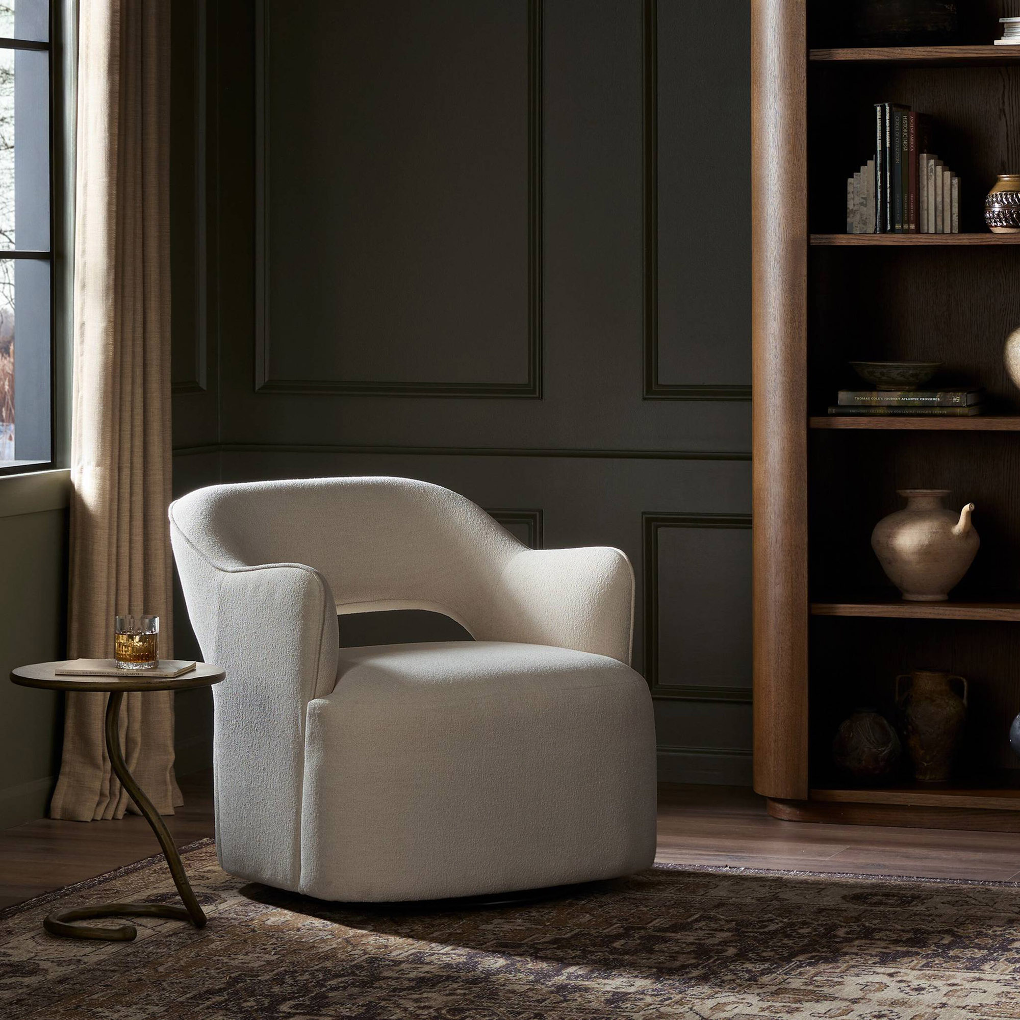 Zaphira Swivel Chair, Crypton Wayfarer Snow 2 Zaphira Swivel Chair, Crypton Wayfarer Snow