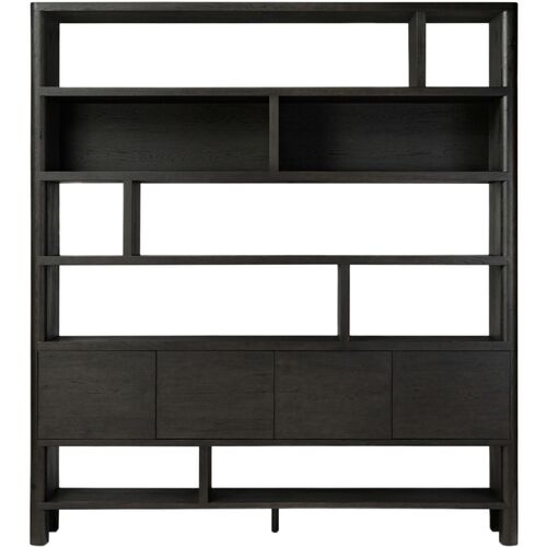 Killian Wide Bookcase, Smoked Black Oak 4 Killian Wide Bookcase, Smoked Black Oak