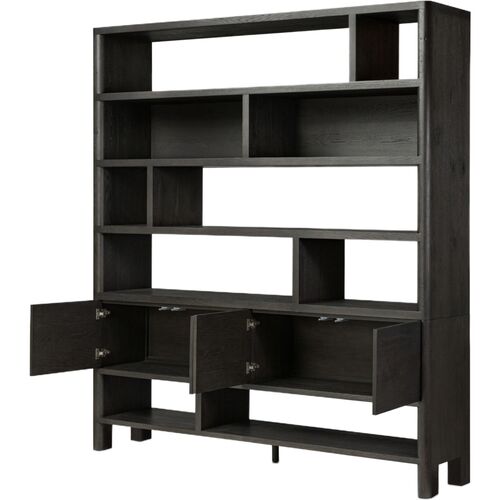Killian Wide Bookcase, Smoked Black Oak 5 Killian Wide Bookcase, Smoked Black Oak