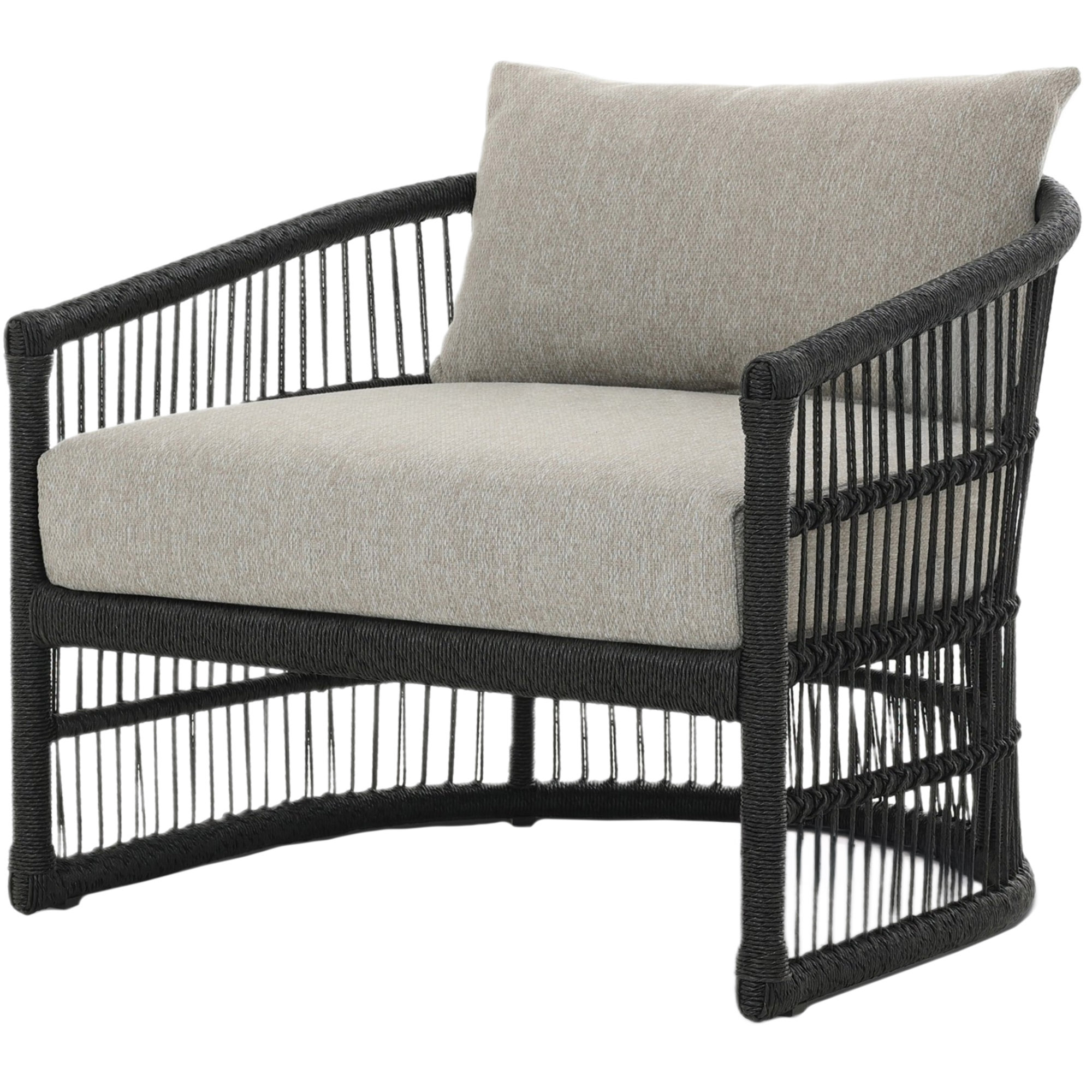 Avena Outdoor Woven Lounge Chair, Concha Fog