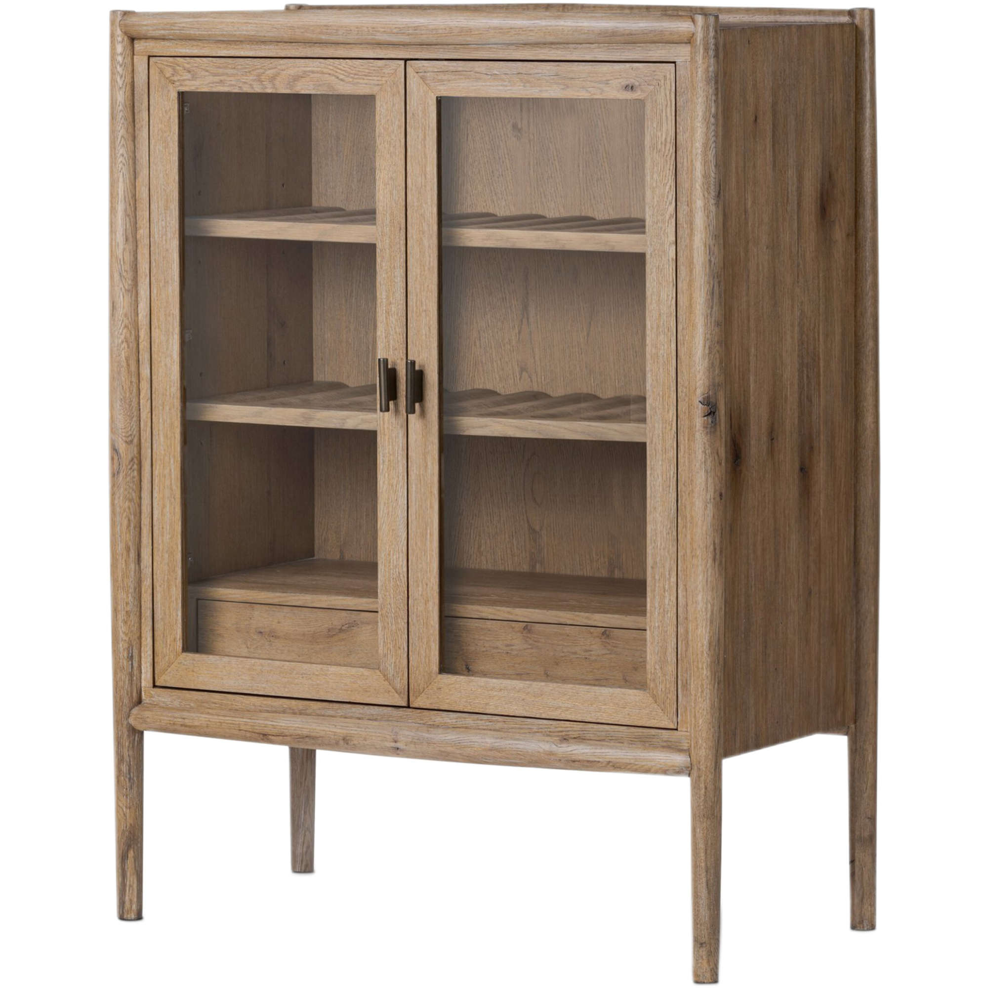 Riverton Bar Cabinet, Weathered Oak
