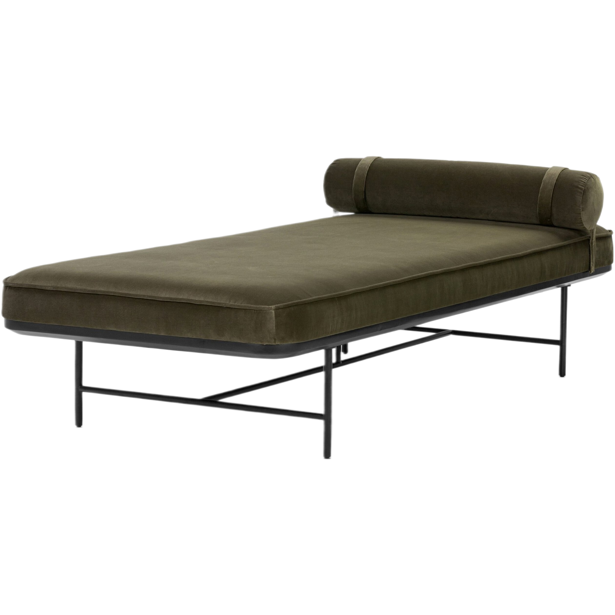 Rayn Velvet Chaise, Surrey Olive