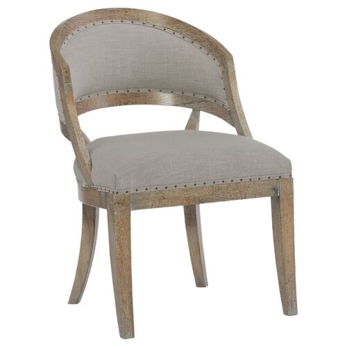 Boheme Garnier Barrel Back Dining Chair, Gray