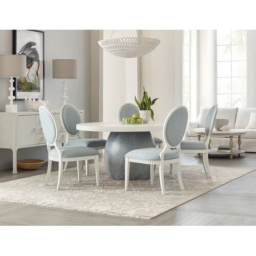 Serenity Martinique Upholstered Side Chair, Shell/Cloud Linen 2 Serenity Martinique Upholstered Side Chair, Shell/Cloud Linen