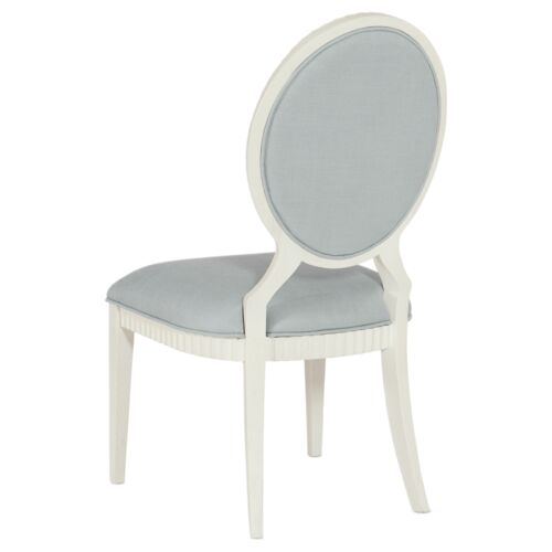 Serenity Martinique Upholstered Side Chair, Shell/Cloud Linen 4 Serenity Martinique Upholstered Side Chair, Shell/Cloud Linen