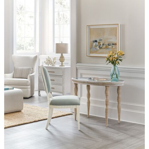 Serenity Martinique Upholstered Side Chair, Shell/Cloud Linen 5 Serenity Martinique Upholstered Side Chair, Shell/Cloud Linen