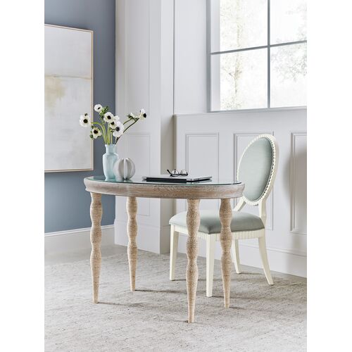 Serenity Martinique Upholstered Side Chair, Shell/Cloud Linen 8 Serenity Martinique Upholstered Side Chair, Shell/Cloud Linen