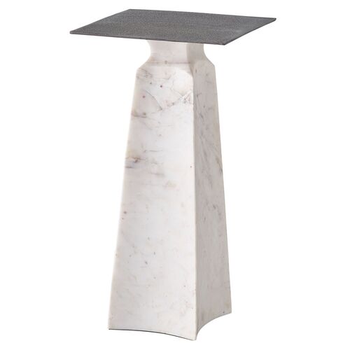 Eriss Side Table, White Travertine 1 Eriss Side Table, White Travertine