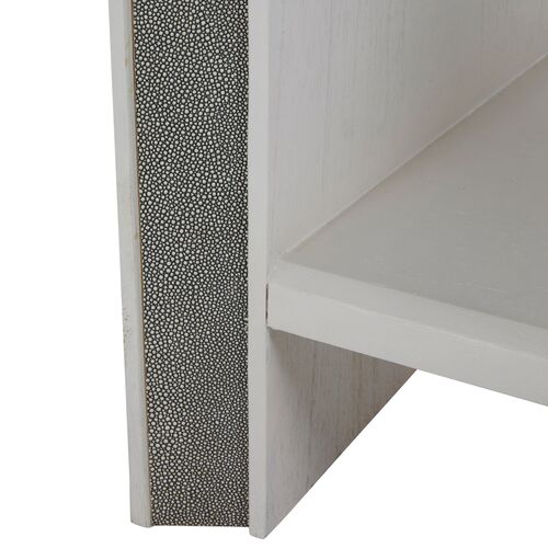 Alford Faux Shagreen Nightstand, White Cerused Oak 10 Alford Faux Shagreen Nightstand, White Cerused Oak