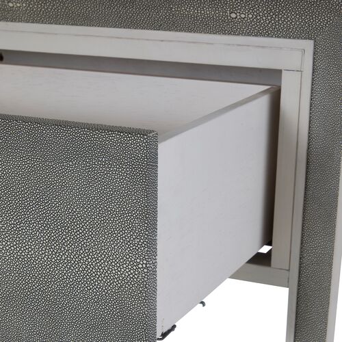 Alford Faux Shagreen Nightstand, White Cerused Oak 11 Alford Faux Shagreen Nightstand, White Cerused Oak