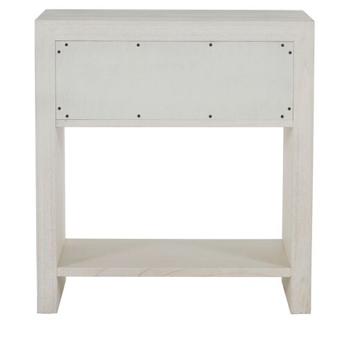 Alford Faux Shagreen Nightstand, White Cerused Oak 3 Alford Faux Shagreen Nightstand, White Cerused Oak