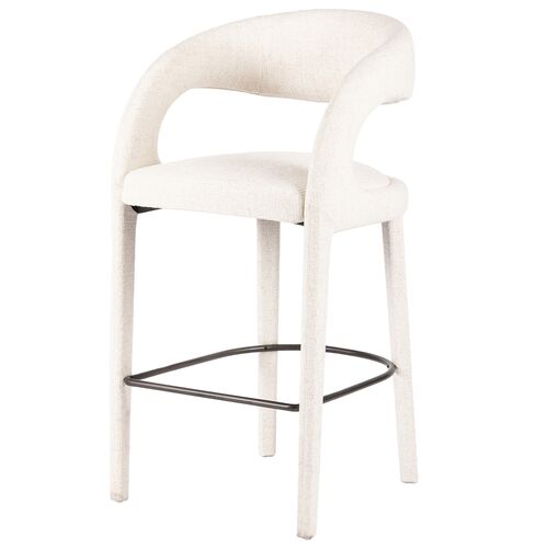 Nina Linen Bar Stool, Omari Natural 1 Nina Linen Bar Stool, Omari Natural