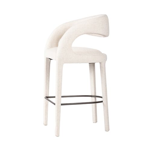 Nina Linen Bar Stool, Omari Natural 3 Nina Linen Bar Stool, Omari Natural
