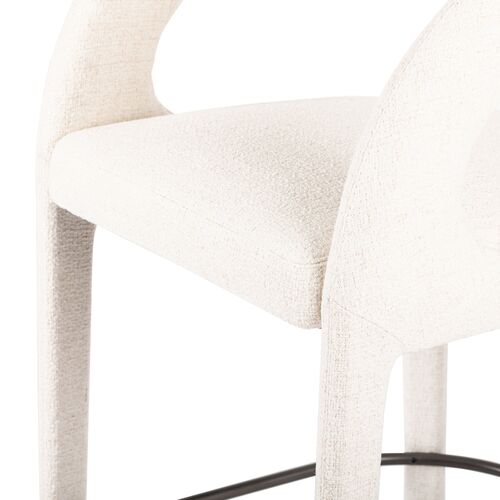 Nina Linen Bar Stool, Omari Natural 8 Nina Linen Bar Stool, Omari Natural
