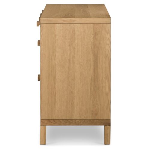 Willa 8-Drawer Cane Dresser, Honey Oak 4 Willa 8-Drawer Cane Dresser, Honey Oak