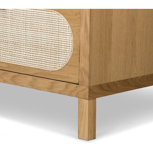 Willa 8-Drawer Cane Dresser, Honey Oak 7 Willa 8-Drawer Cane Dresser, Honey Oak