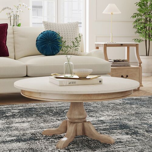 Liam Round Marble Top Coffee Table 2 Liam Round Marble Top Coffee Table