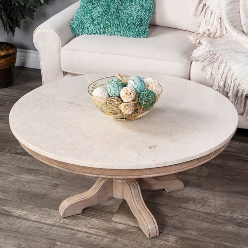 Liam Round Marble Top Coffee Table 3 Liam Round Marble Top Coffee Table