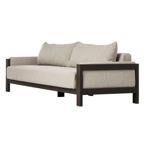Tongass Outdoor Aluminum Sofa, Concha Fog 11 Tongass Outdoor Aluminum Sofa, Concha Fog