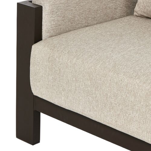 Tongass Outdoor Aluminum Sofa, Concha Fog 12 Tongass Outdoor Aluminum Sofa, Concha Fog