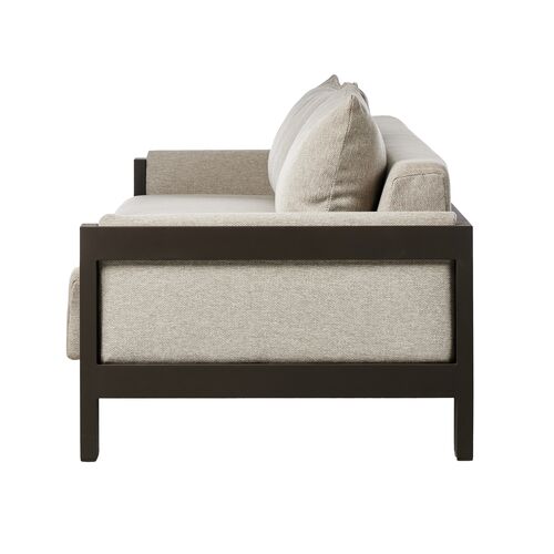 Tongass Outdoor Aluminum Sofa, Concha Fog 4 Tongass Outdoor Aluminum Sofa, Concha Fog