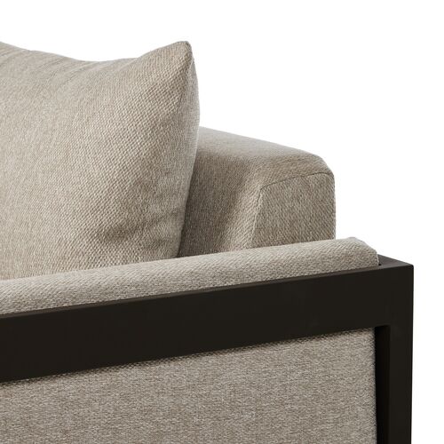 Tongass Outdoor Aluminum Sofa, Concha Fog 9 Tongass Outdoor Aluminum Sofa, Concha Fog