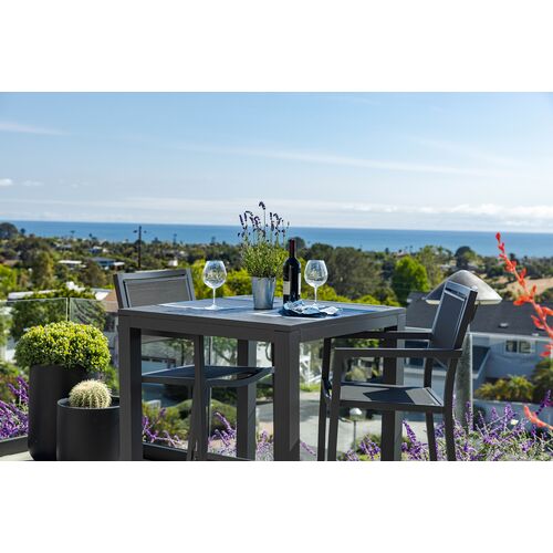 EvandorOutdoor Aluminum Pub Table, Graphite 5 EvandorOutdoor Aluminum Pub Table, Graphite