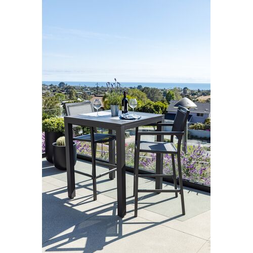 EvandorOutdoor Aluminum Pub Table, Graphite 6 EvandorOutdoor Aluminum Pub Table, Graphite