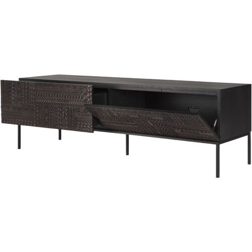 Tabwa TV Cupboard, Teak Off Black 1 Tabwa TV Cupboard, Teak Off Black