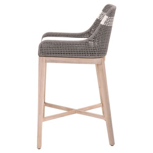 Arras Outdoor Barstool, Dove/White 3 Arras Outdoor Barstool, Dove/White