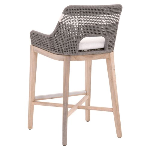 Arras Outdoor Barstool, Dove/White 4 Arras Outdoor Barstool, Dove/White