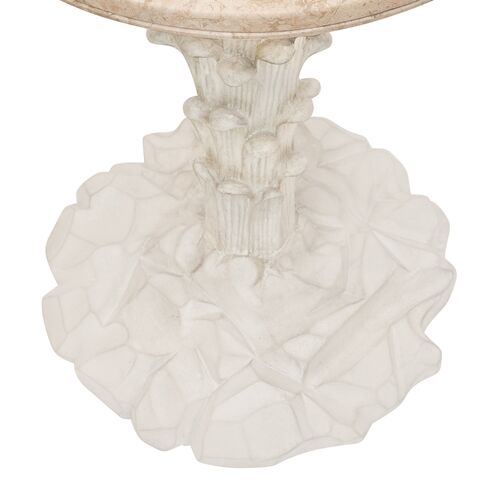 Palm Marble Drinks Table, Antique White 4 Palm Marble Drinks Table, Antique White