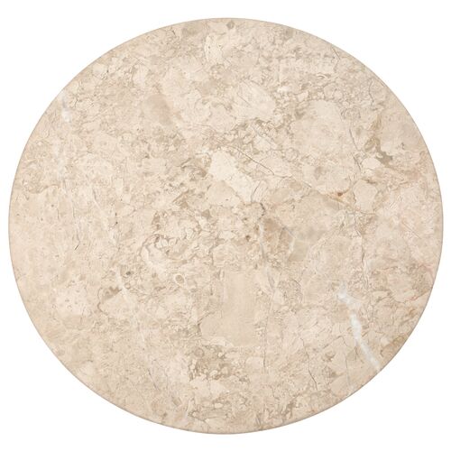 Palm Marble Drinks Table, Antique White 5 Palm Marble Drinks Table, Antique White