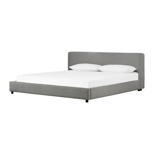 Adella Cotton Bed, Heavy Pebble Pewter