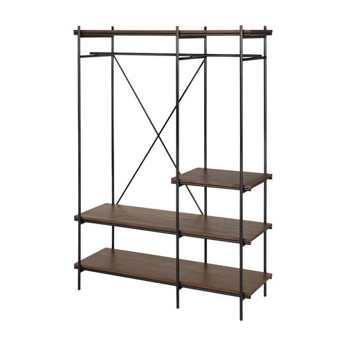 Oscar Hanging Rack, Teak Brown 1 Oscar Hanging Rack, Teak Brown