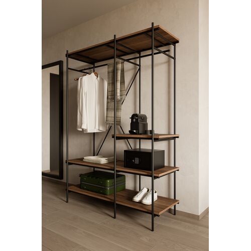 Oscar Hanging Rack, Teak Brown 5 Oscar Hanging Rack, Teak Brown