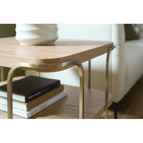 Banyon Bay End Table, Desert Oak/Gold 6 Banyon Bay End Table, Desert Oak/Gold