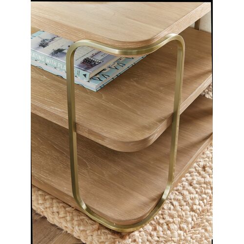 Banyon Bay End Table, Desert Oak/Gold 7 Banyon Bay End Table, Desert Oak/Gold