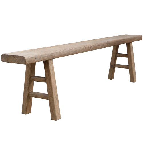 Vintage Entryway Bench (67"-71"), Weathered Natural 1 Vintage Entryway Bench (67"-71"), Weathered Natural