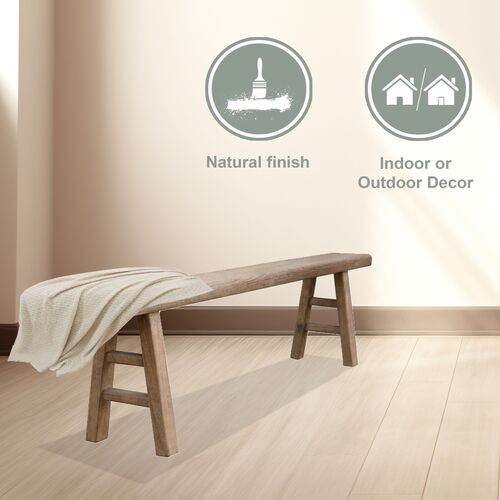 Vintage Entryway Bench (67"-71"), Weathered Natural 4 Vintage Entryway Bench (67"-71"), Weathered Natural