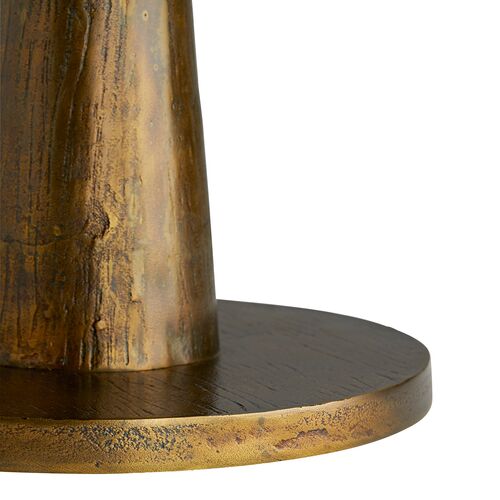 Rochester Round Aluminum Side Table, Gold 2 Rochester Round Aluminum Side Table, Gold
