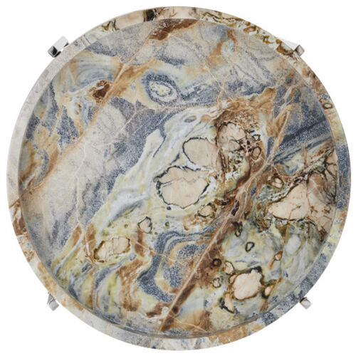 Freya Floral Jade Marble Accent Table, Multicolor 4 Freya Floral Jade Marble Accent Table, Multicolor