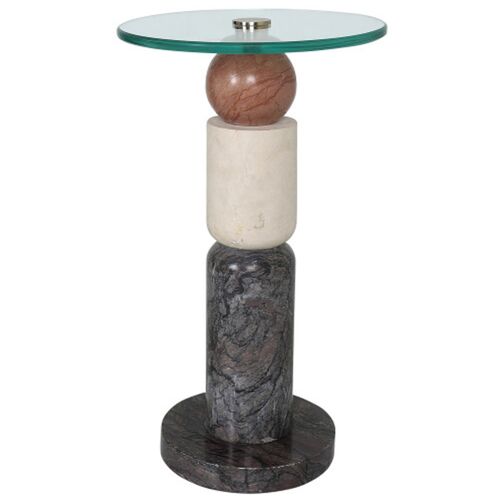Moreno Marble Drinks Table, Multicolor 1 Moreno Marble Drinks Table, Multicolor